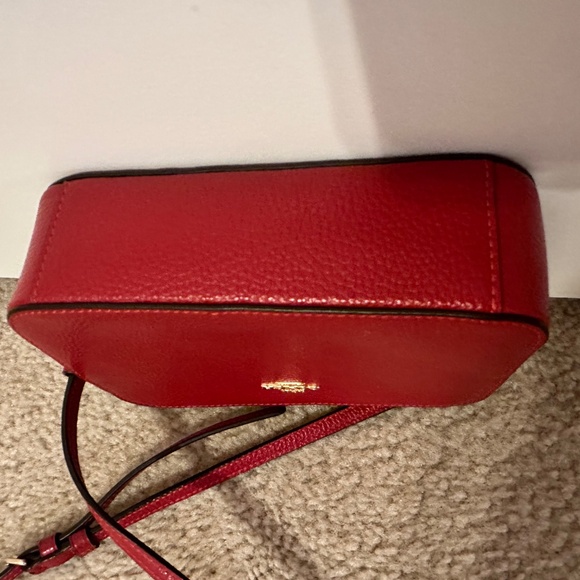 Red Leather Coach Side Bag - Picture 14 of 14